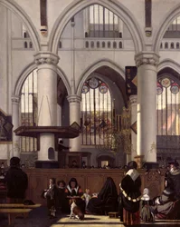 Det indre af Oude Kerk, Amsterdam, ca. 1660